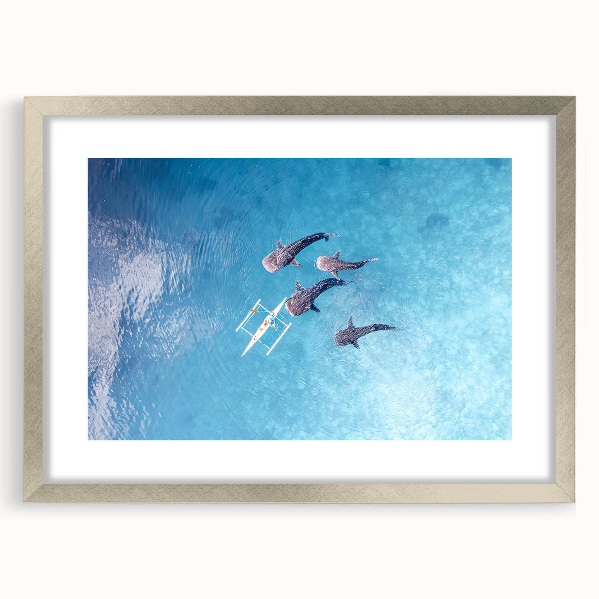 Textured abstract art print of a Philippine landscape in muted earth tones, framed in silver, ideal for bedroom art.