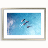 Textured abstract art print of a Philippine landscape in muted earth tones, framed in silver, ideal for bedroom art.