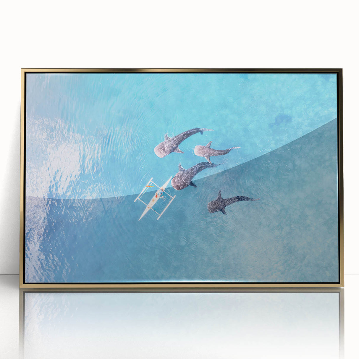 Framed acrylic print of a serene Philippine landscape in muted earth tones, ideal for modern art wall decor.