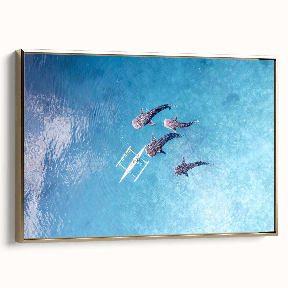 Framed canvas depicting a vintage-style Philippine landscape in muted gold and black tones, ideal for bedroom wall art.