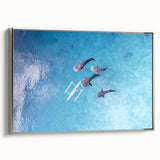 Landscape art painting of a Philippine scenery on framed canvas with vibrant colors and vintage poster style.
