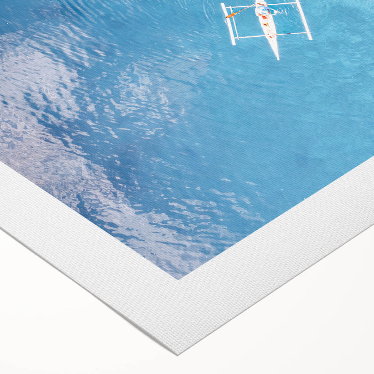 Art deco poster featuring a serene Philippine landscape in muted green and blue tones, rolled canvas.