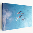 Large wall art on stretched canvas depicting a serene Philippine landscape in soft green and blue tones.