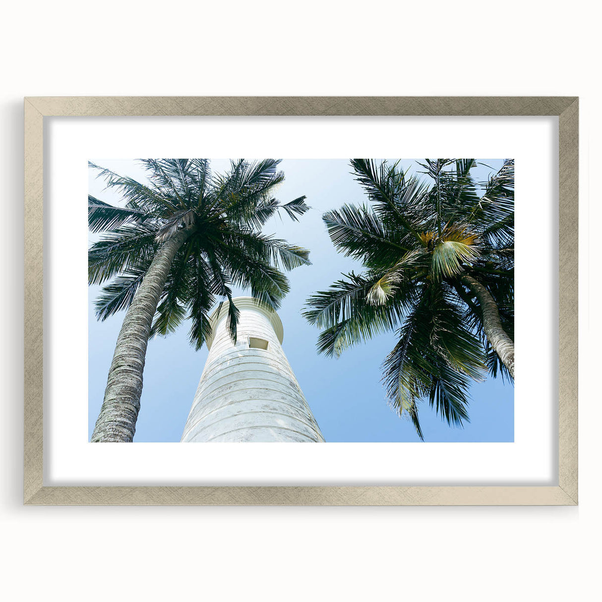 Textured art print of an abstract Sri Lankan landscape in muted earth tones on a framed silver mat.