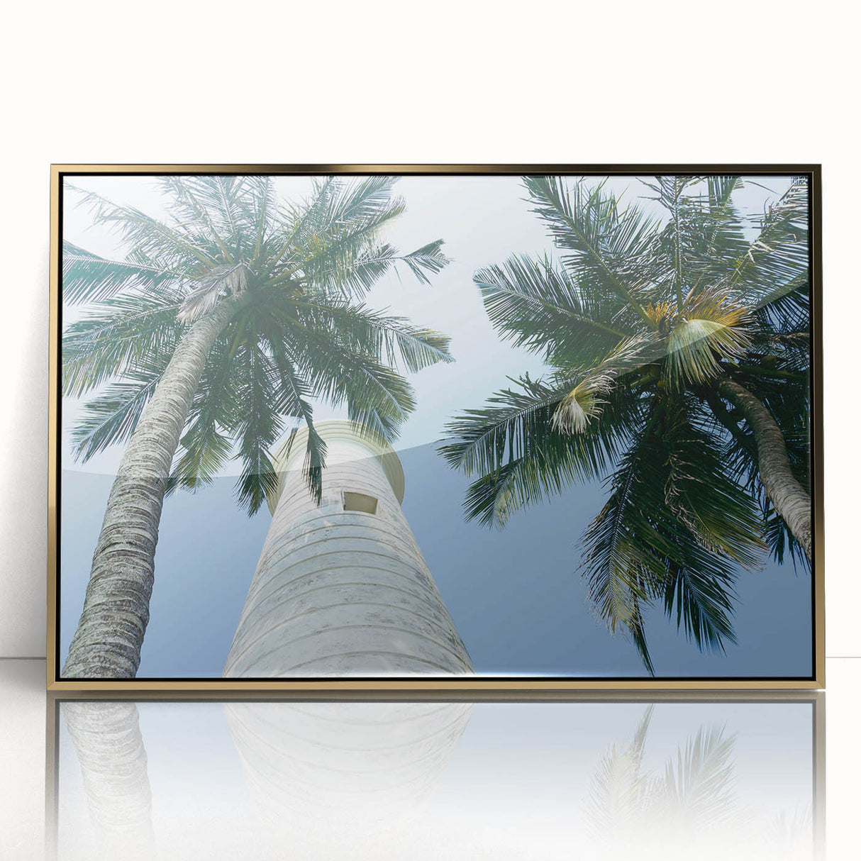 Framed acrylic print of a serene Sri Lankan landscape in muted earth tones, ideal for modern art wall decor.