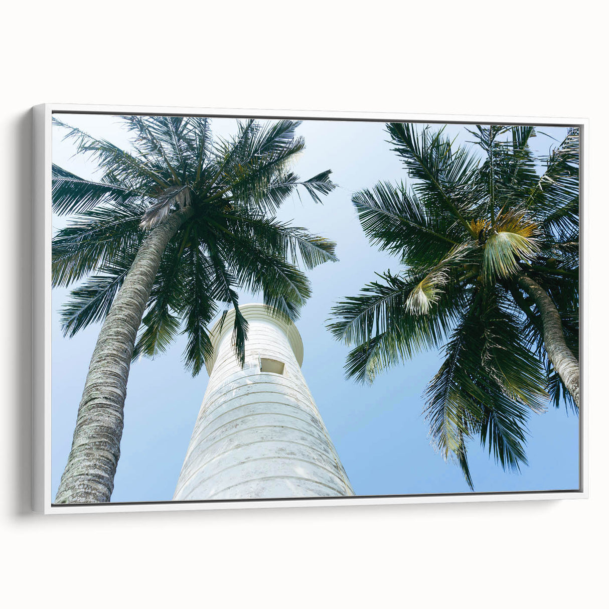 Vintage poster art of a Sri Lankan scenery on extra large framed canvas, featuring vibrant colors.