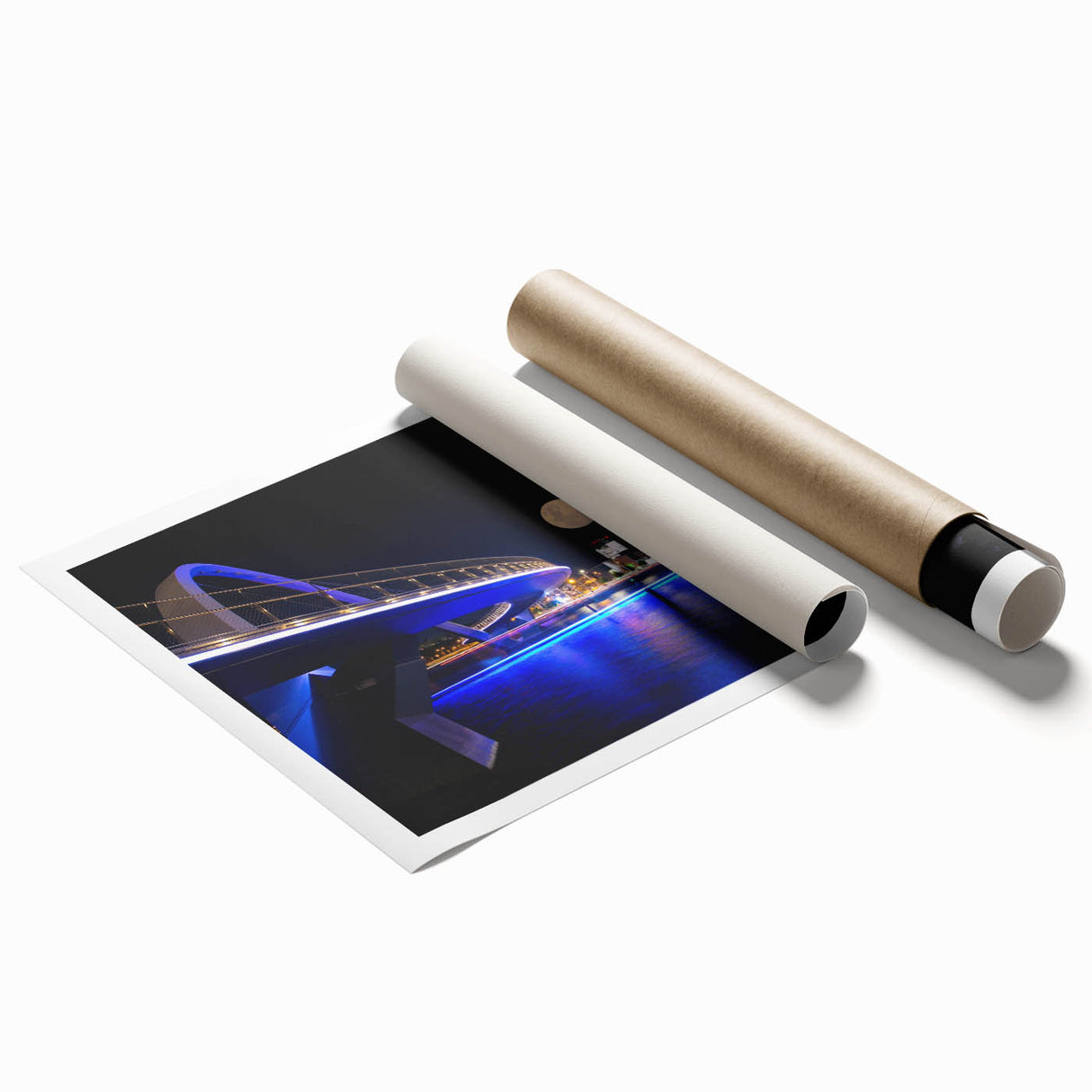 Extra large rolled print of Perth scenery with vibrant floral elements, ideal for classy bathroom wall art.