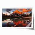Rolled print of Alberta, Canada scenery with vibrant green and blue tones, ideal for art wall dining room.