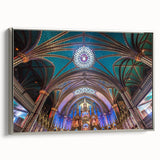 Landscape art painting of Quebec scenery on framed canvas.
