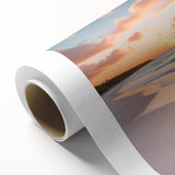 Art Deco poster of a Caribbean scenery with pastel shades on rolled canvas, ideal for nursery wall art or dining room decor.