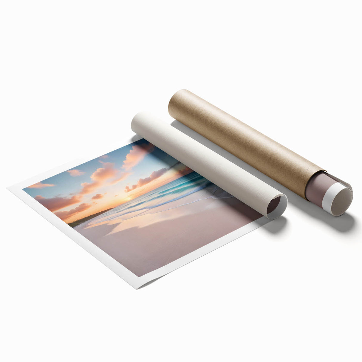 Extra large rolled print of a Caribbean Cuban scenery with vibrant floral elements, ideal for classy bathroom wall art.