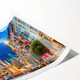 Extra large wall art featuring line art flowers in black on white, rolled print, ideal for large living room decor.