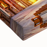 Black and white landscape art painting of an Austrian scenery on stretched canvas, suitable for bedroom wall art.