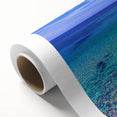 Art Deco-style poster of a European Cyprus scenery on rolled canvas, suitable as nursery wall art or dining room decor.