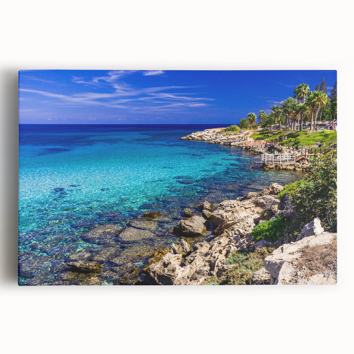 Black and white photo of a European street on stretched canvas, ideal for kitchen wall art.