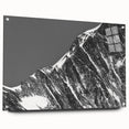 Acrylic glass print of the French Alps in muted earth tones, suitable for dining room decor.