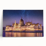 Black and white stretched canvas of a European street scene, ideal for kitchen wall art.