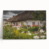 Black and white photo of an Irish landscape on large stretched canvas, ideal for kitchen wall art.