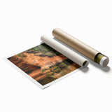 Extra large rolled print of a floral scene in Latvia, featuring soft pastel shades.