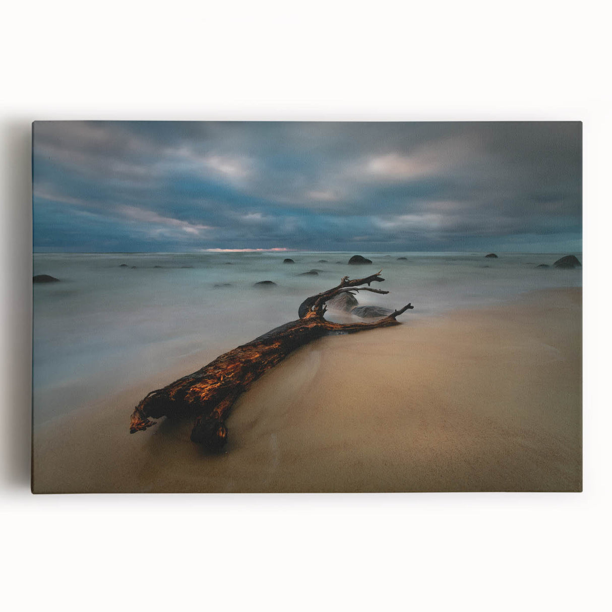 Black and white photograph of a European street scene on stretched canvas, ideal for kitchen wall art or bedroom ambiance.