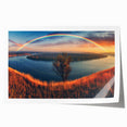 Extra large rolled print of a floral European Ukrainian scenery in vibrant colors, suitable for dining room wall art.