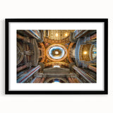 Extra large canvas featuring abstract, colorful art of the Vatican in vibrant hues, ideal for living room decor.