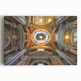 Black and white large art print of the Vatican on stretched canvas, suited for kitchen wall art.