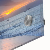 Large abstract wall art depicting Baja California landscape in muted earth tones on acrylic glass.