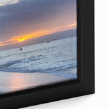 Extra large framed canvas featuring a textured depiction of Baja California scenery in black with colorful accents.