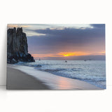 Black and white stretched canvas of Baja California scenery, ideal for kitchen wall art or bedroom.
