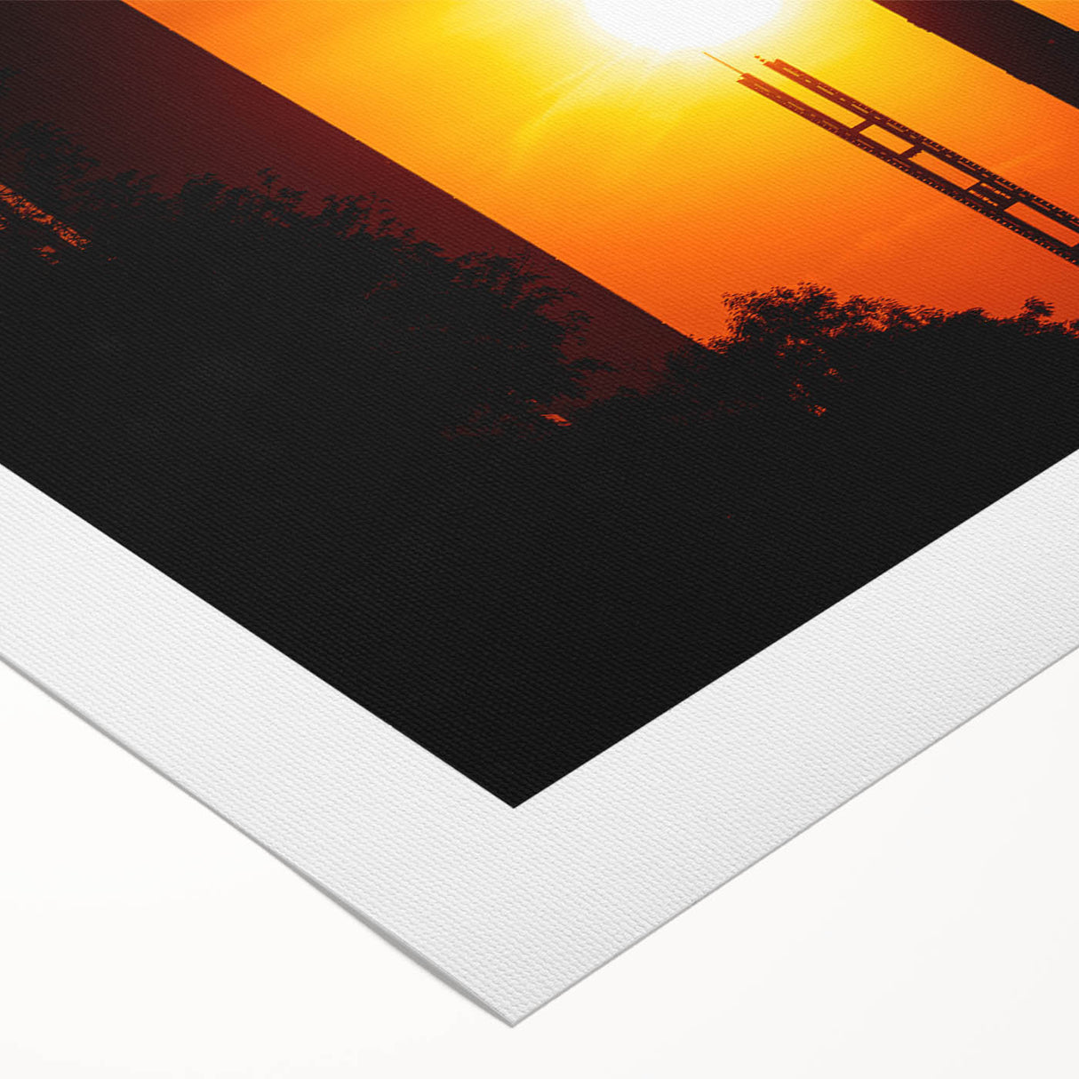 Art deco poster of Mexico City skyline in muted gray and blue tones on rolled canvas, ideal for dining room wall art.