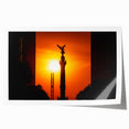 Extra large rolled print of Mexico City scenery with vibrant floral elements, ideal for dining room wall art.