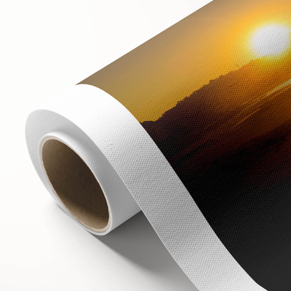 Art deco poster of Oaxaca scenery on rolled canvas, featuring muted earth tones, ideal for nursery wall art.