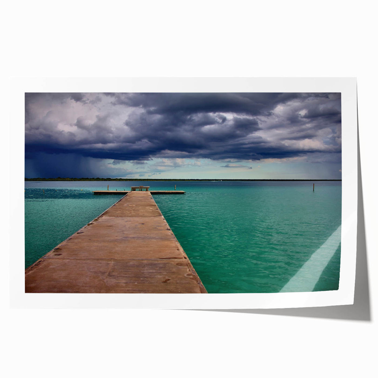 Extra large rolled print of Quintana Roo scenery with vibrant floral elements.
