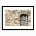 Extra large abstract art print of Tel Aviv with vibrant, colorful textures on a framed black mat.