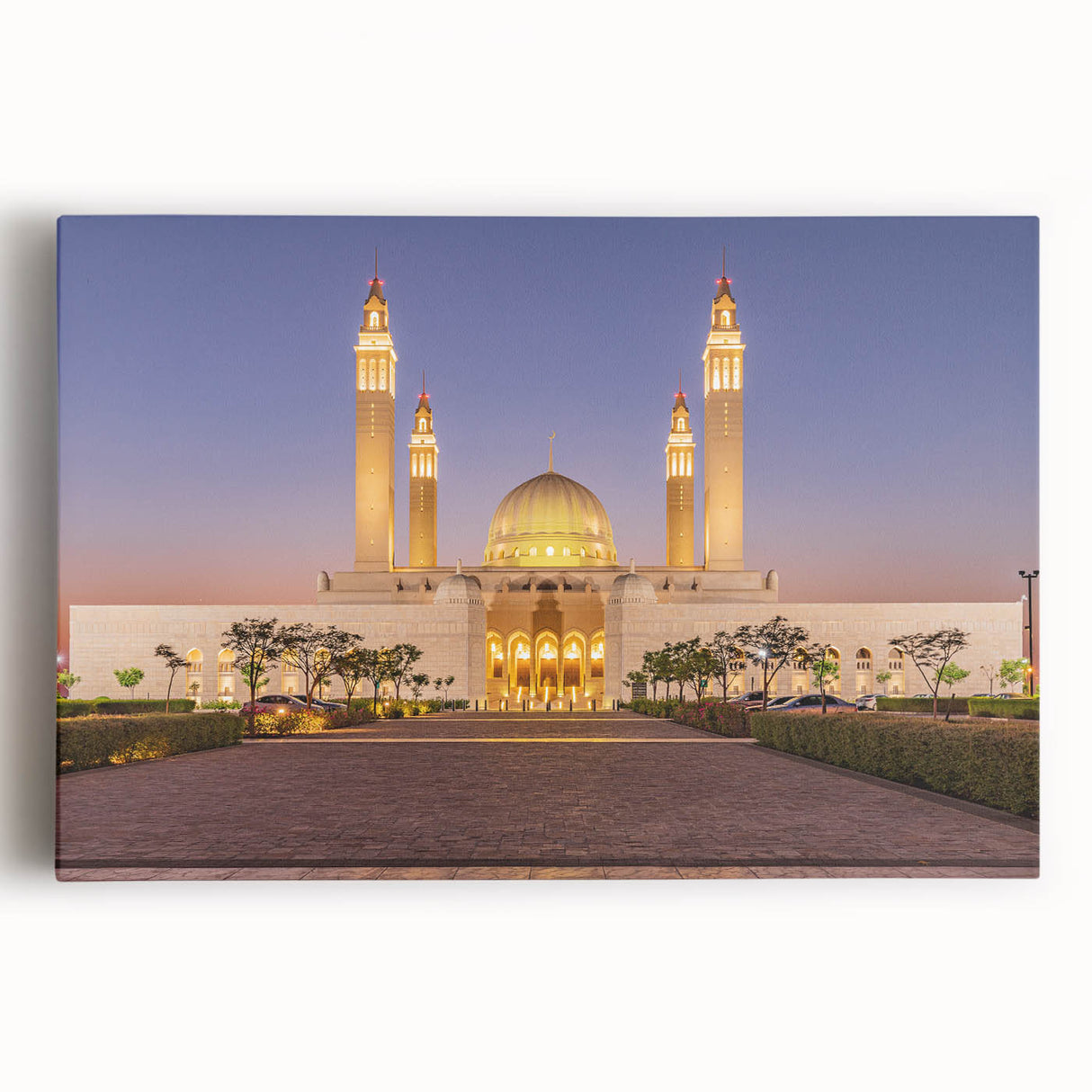 Black and white large canvas print of Oman's scenery, ideal for kitchen wall art.