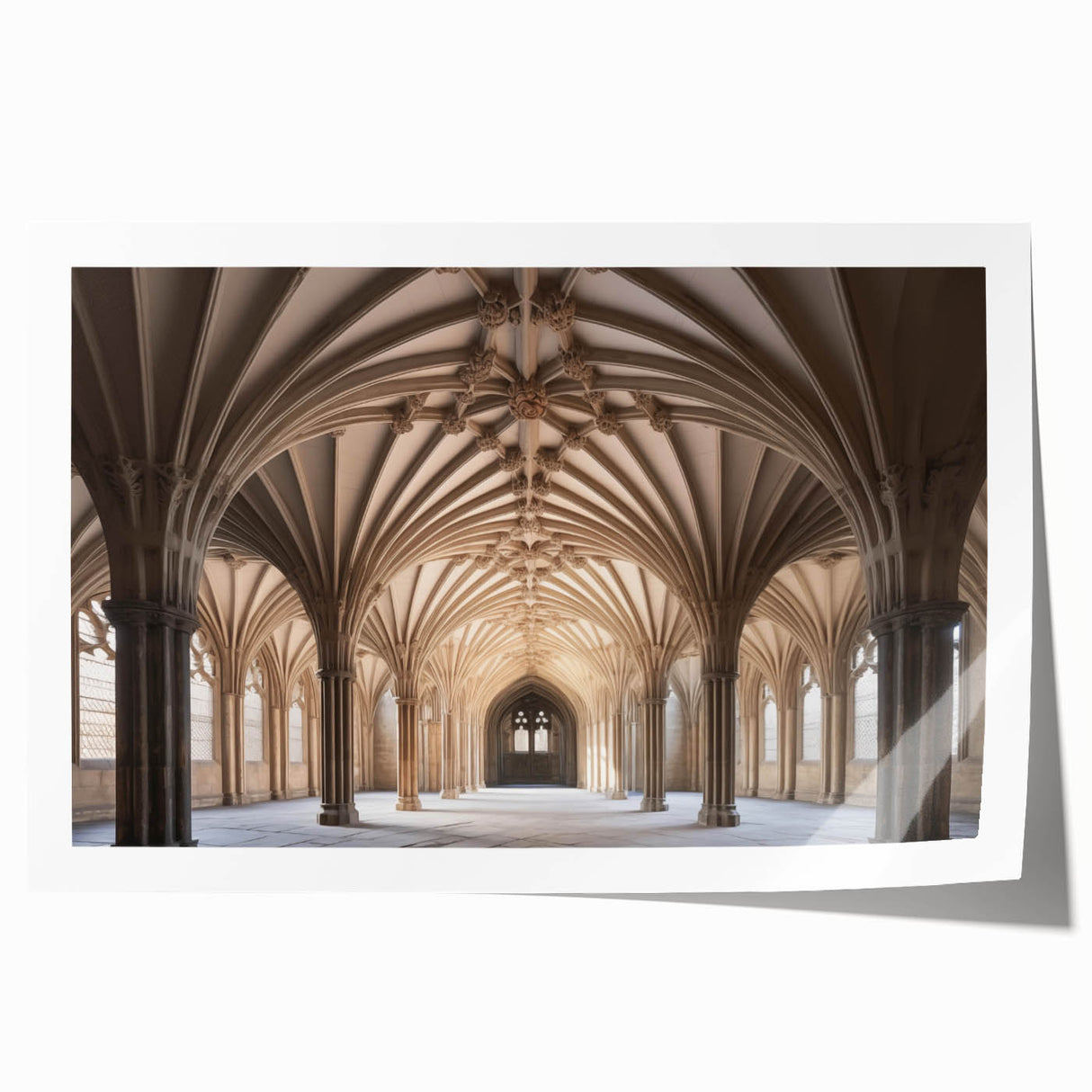 Rolled print of Canterbury, New Zealand scenery with vibrant green and blue tones, ideal for dining room wall art.
