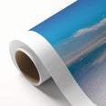 Art deco poster of a Bolivian landscape in muted earth tones on rolled canvas, ideal for nursery wall art.