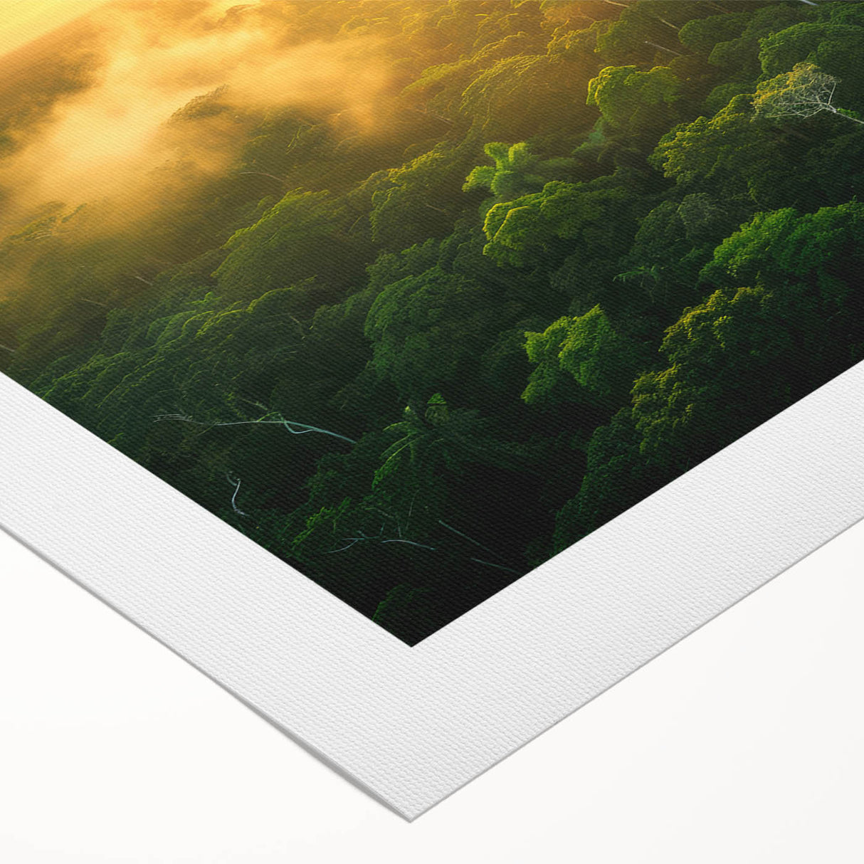 Art deco poster of a Colombian landscape in muted earth tones on rolled canvas, suitable for dining room wall art.