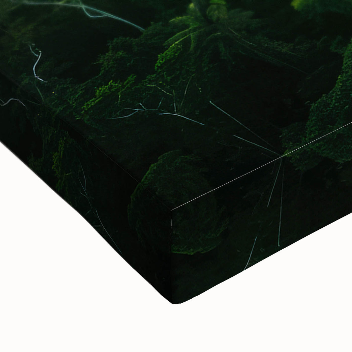 Large art of a black and white Colombian landscape on stretched canvas, suitable for bedroom wall decor.