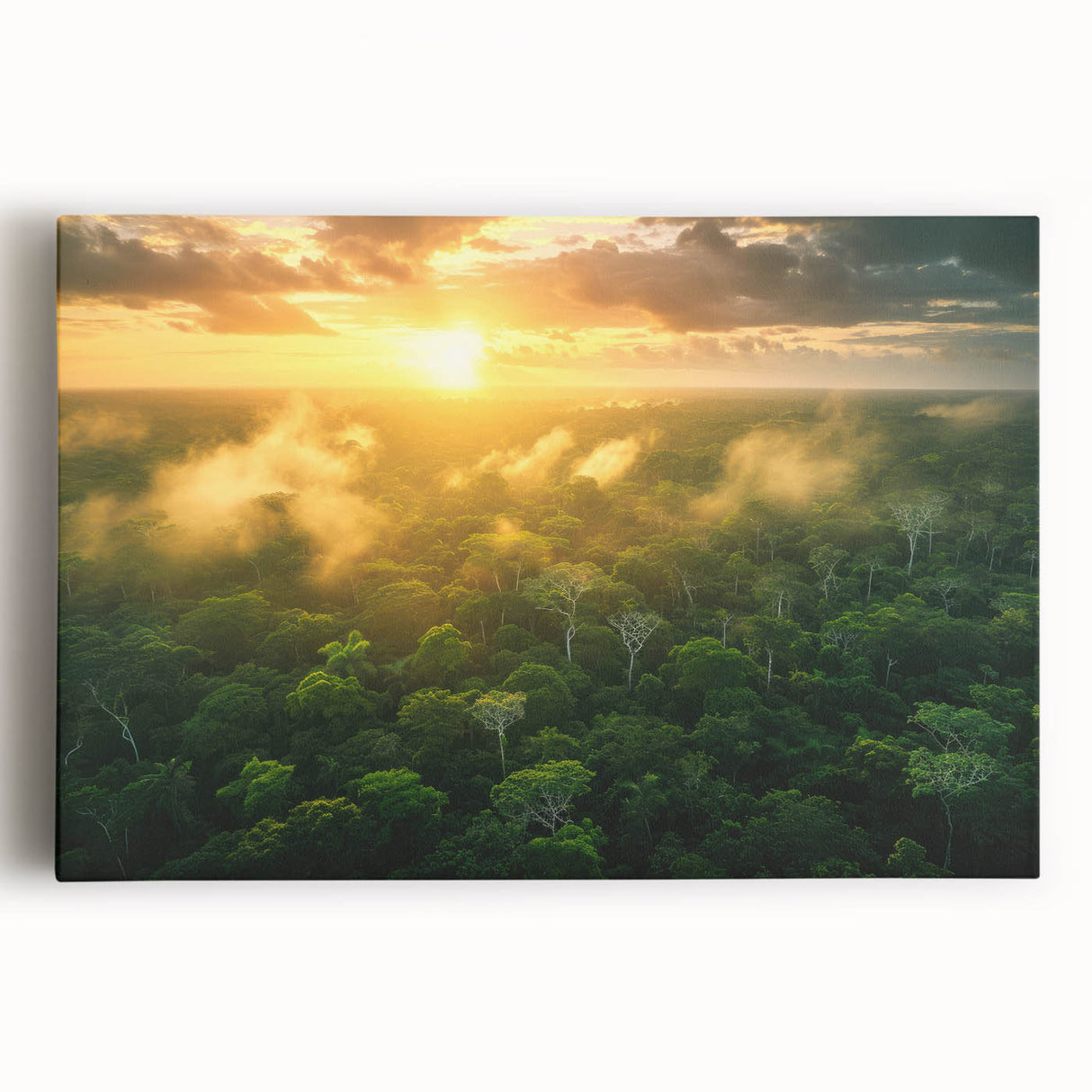 Black and white stretched canvas featuring a scenic Colombian landscape, ideal for kitchen wall art.