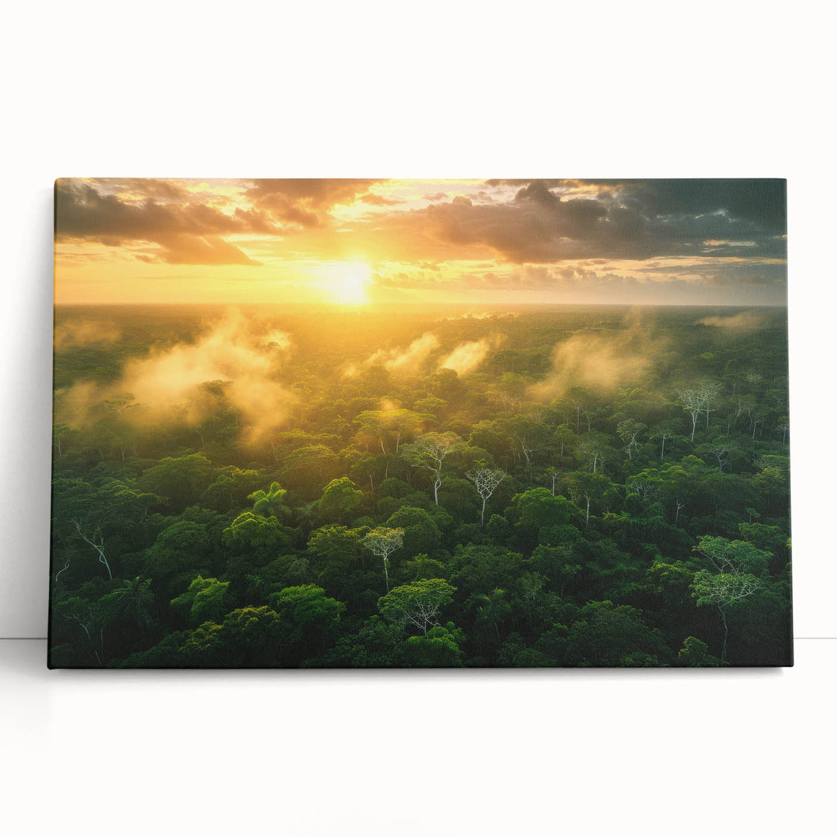 Black and white photograph of a Colombian landscape on stretched canvas, ideal for kitchen wall art.