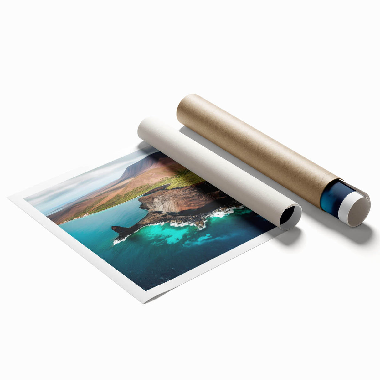 Extra large rolled print featuring a detailed floral scene in vibrant colors, ideal for classy bathroom wall art.
