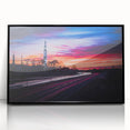 Large abstract wall art of Alabama scenery in muted earth tones on framed acrylic, ideal for modern living room decor.