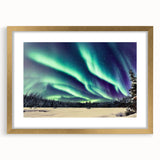 Extra large abstract art print of Alaska scenery in textured style, with muted earth tones on a gold-framed canvas.