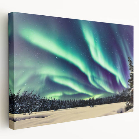 Side view of a stretched canvas depicting an Alaskan landscape, featuring muted earth tones, ideal for kitchen wall art.
