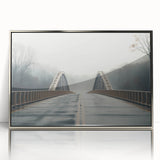 Mid-century modernist art depicting an Arkansas landscape in subdued earth tones, acrylic framed print.
