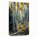 Large abstract wall art depicting Aspen, Colorado scenery in muted earth tones on acrylic glass.