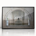 Large abstract wall art depicting a Connecticut scenery in black and white tones on a framed acrylic.
