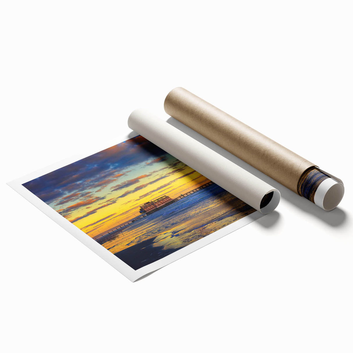 Extra large rolled print featuring a floral art design in soft pastel shades, ideal for classy bathroom wall art.